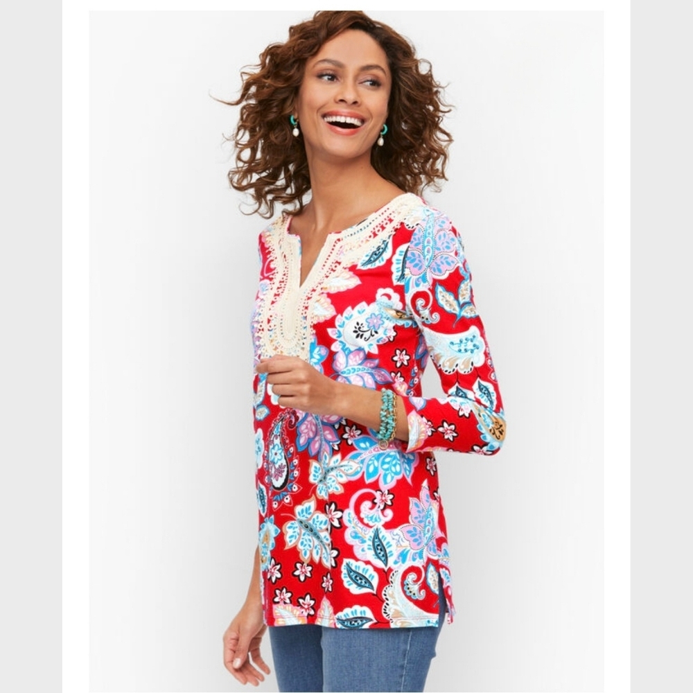 Talbots Fantastic Paisley Tunic Top